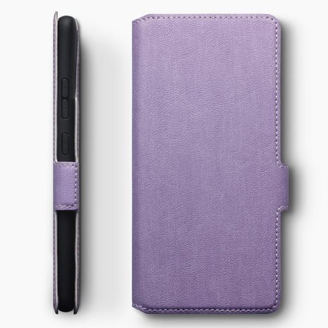 Samsung Galaxy A31 hoesje, MobyDefend slim-fit extra dunne bookcase, Paars