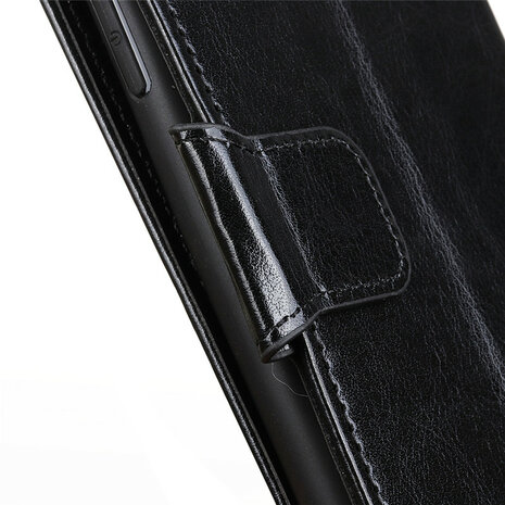 Samsung Galaxy M51 hoesje, Wallet bookcase, Zwart