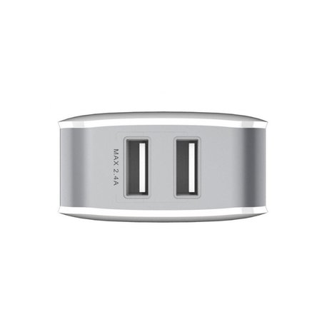 Baseus Wall charger, Oplader met 2 USB-poorten, Wit-Grijs
