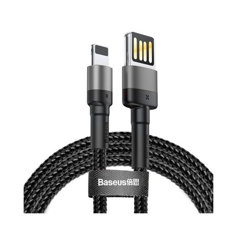Baseus USB-A naar Lightning kabel, 2 Meter, Zwart-Grijs