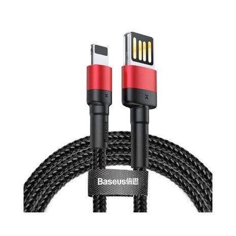 Baseus USB-A naar Lightning kabel, 3 Meter, Zwart-Rood