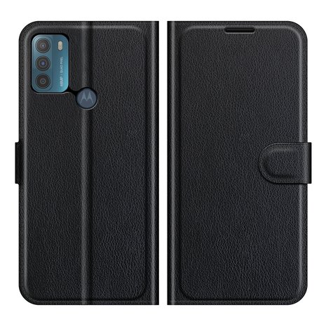 Motorola Moto G50 Hoesje, MobyDefend Kunstleren Wallet Book Case, Zwart