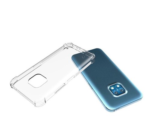 Nokia XR20 Hoesje, MobyDefend Transparante Shockproof TPU Gelcase, Verstevigde Hoeken, Volledig Doorzichtig