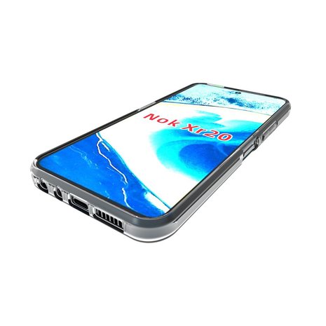 Nokia XR20 Hoesje, MobyDefend Transparante TPU Gelcase, Volledig Doorzichtig