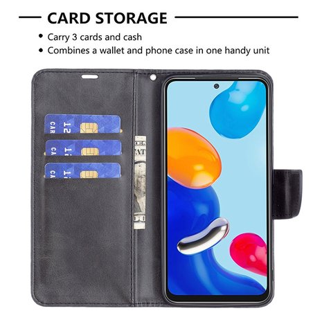 Xiaomi 12 / 12X Hoesje, MobyDefend Wallet Book Case Met Koord, Zwart