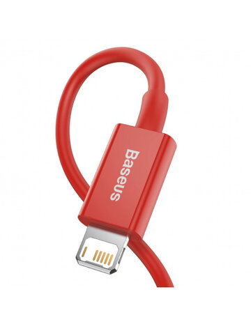 Baseus USB-A naar Lightning kabel, 1 Meter, Rood