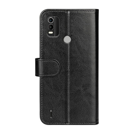 Nokia C21 Plus Hoesje, MobyDefend Wallet Book Case (Sluiting Achterkant), Zwart
