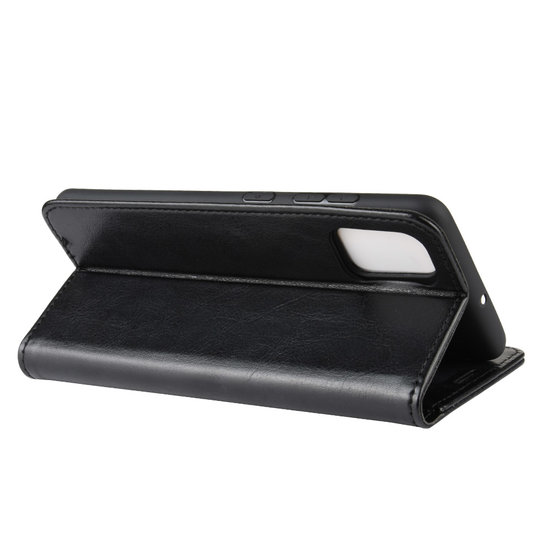 Samsung Galaxy A51 Hoesje - MobyDefend Wallet Book Case (Sluiting Achterkant) - Zwart