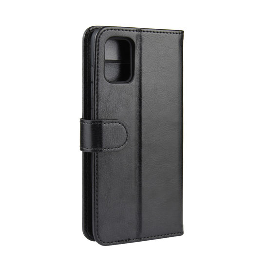 Samsung Galaxy A51 Hoesje - MobyDefend Wallet Book Case (Sluiting Achterkant) - Zwart