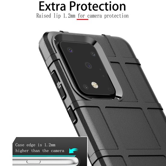 Samsung Galaxy S20 Ultra hoesje, Rugged shield TPU case, Bruin