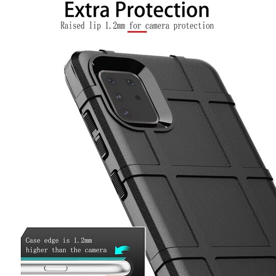 Samsung Galaxy Note 10 Lite hoesje, Rugged shield TPU case, Bruin
