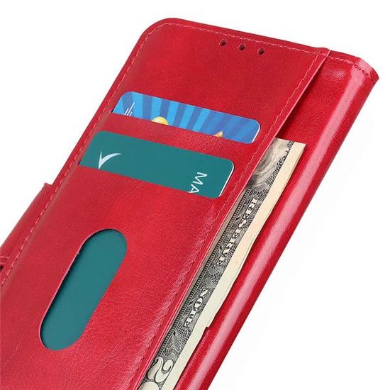 Samsung Galaxy Note 20 hoesje, Wallet bookcase, Rood
