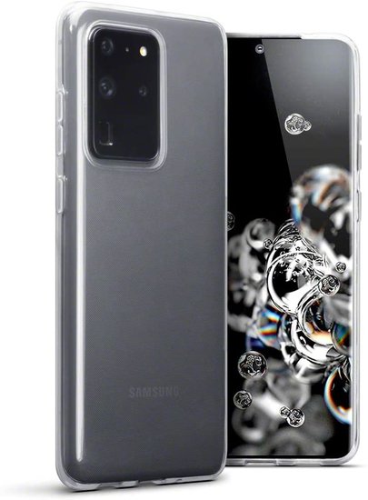 Samsung Galaxy S20 Ultra hoesje, Transparante gel case, Volledig doorzichtig