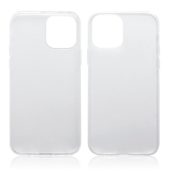 Apple iPhone 12 / iPhone 12 Pro hoesje, Transparante gel case, Volledig doorzichtig