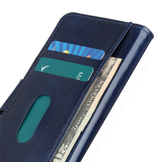 Samsung Galaxy M51 hoesje, Wallet bookcase, Blauw