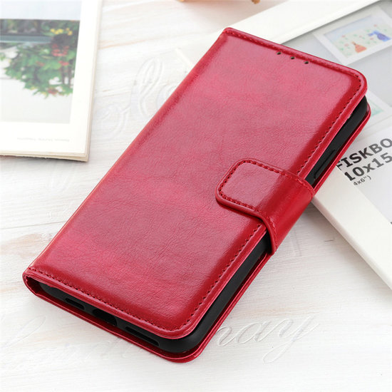 OnePlus 8T hoesje, Wallet bookcase, Rood