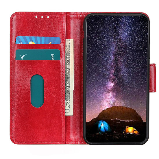 OnePlus 8T hoesje, Wallet bookcase, Rood