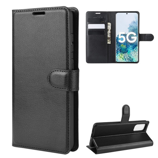 Samsung Galaxy S20 FE hoesje, MobyDefend Kunstleren Wallet Book Case, Zwart