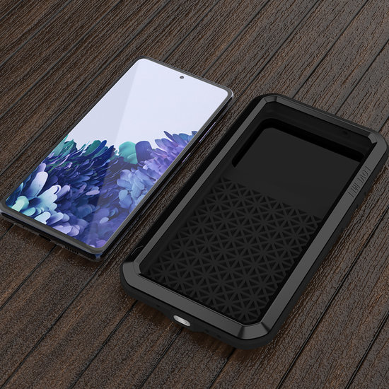 Samsung Galaxy S20 FE Hoes - Love Mei Metalen Case - Extreme Protection - Grijs