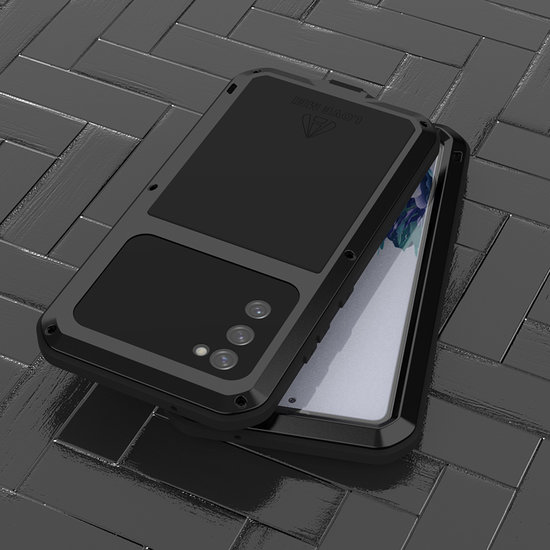 Samsung Galaxy S20 FE Hoes - Love Mei Metalen Case - Extreme Protection - Groen