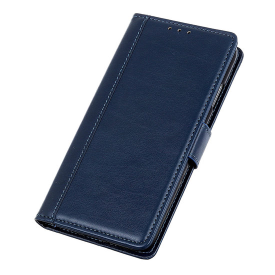 Nokia 2.4 hoesje, Luxe wallet bookcase, Donkerblauw