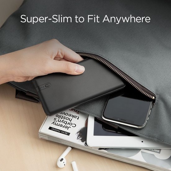 Spigen F711D powerbank - 10000 mAh - Zwart