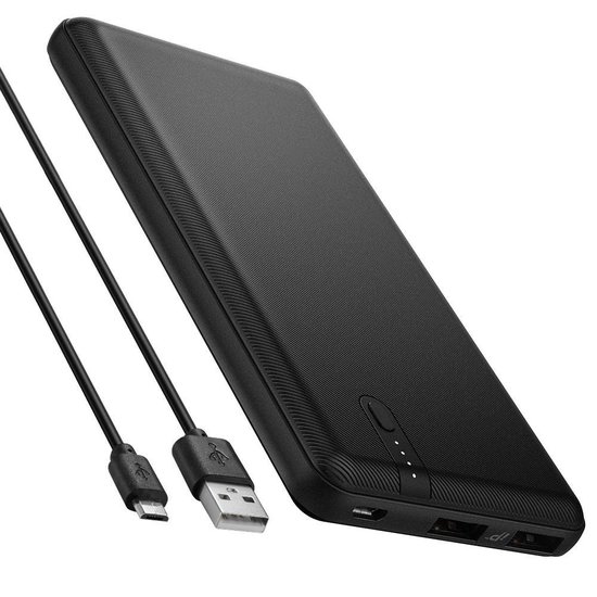 Spigen F711D powerbank, 10000 mAh, Zwart