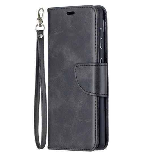 Samsung Galaxy S21 Hoesje - MobyDefend Wallet Book Case Met Koord - Zwart