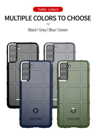Samsung Galaxy S21 Plus (S21+) hoesje, Rugged shield TPU Gelcase, Blauw