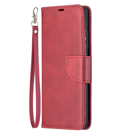 Samsung Galaxy S21 Ultra Hoesje - MobyDefend Wallet Book Case Met Koord - Rood