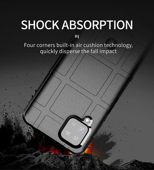 Samsung Galaxy A12 / M12 Hoesje - Mobydefend Rugged Shield TPU Backcover - Zwart