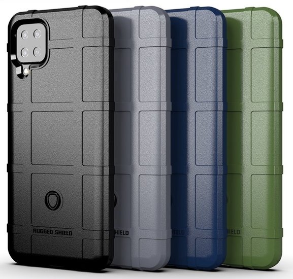 Samsung Galaxy A12 / M12 Hoesje - Mobydefend Rugged Shield TPU Backcover - Zwart
