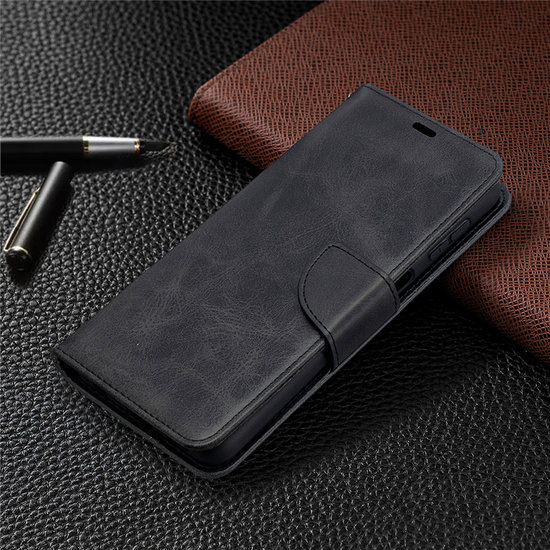 Samsung Galaxy A32 (5G) Hoesje - MobyDefend Wallet Book Case Met Koord - Zwart