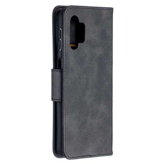 Samsung Galaxy A32 (5G) Hoesje - MobyDefend Wallet Book Case Met Koord - Zwart