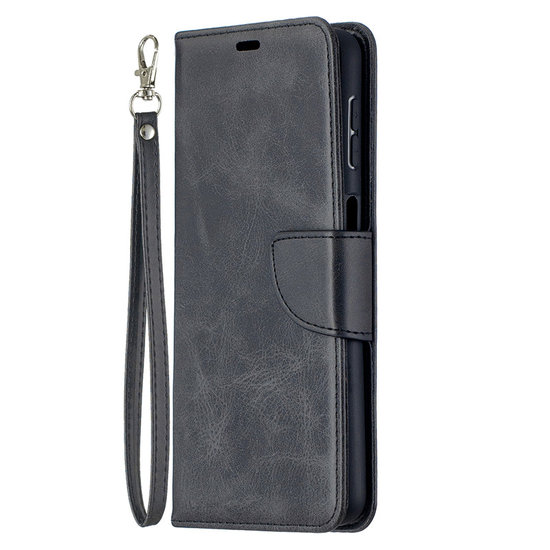 Samsung Galaxy A32 (5G) Hoesje - MobyDefend Wallet Book Case Met Koord - Zwart