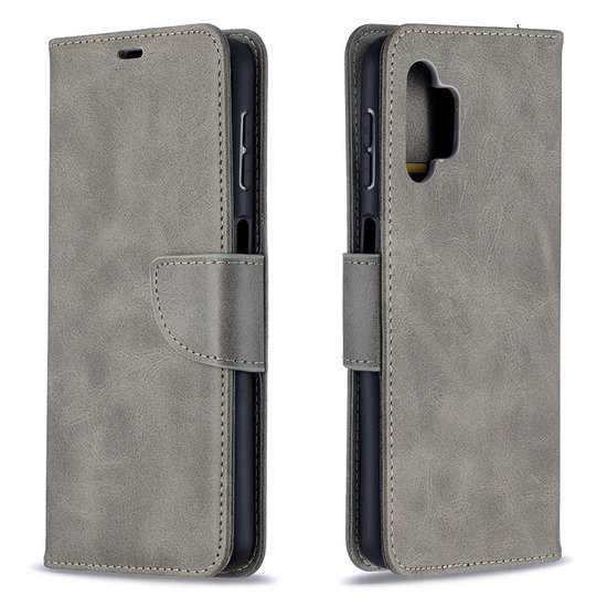 Samsung Galaxy A32 (5G) Hoesje - MobyDefend Wallet Book Case Met Koord - Grijs