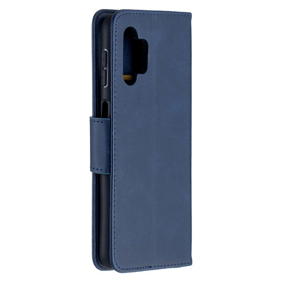 Samsung Galaxy A32 (5G) Hoesje - MobyDefend Wallet Book Case Met Koord - Blauw