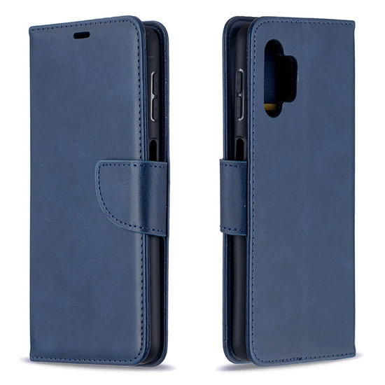 Samsung Galaxy A32 (5G) Hoesje - MobyDefend Wallet Book Case Met Koord - Blauw