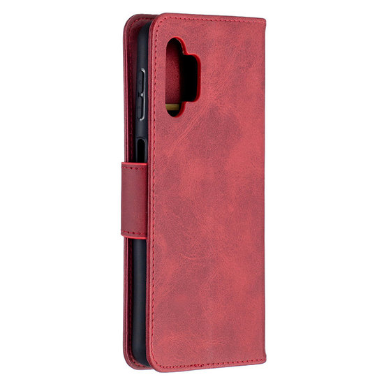Samsung Galaxy A32 (5G) Hoesje - MobyDefend Wallet Book Case Met Koord - Rood