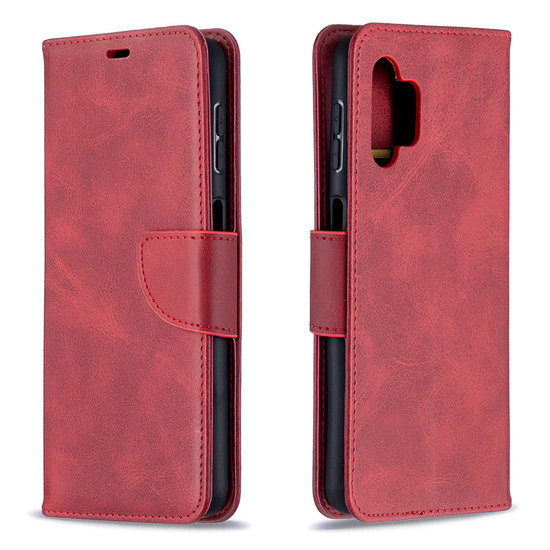 Samsung Galaxy A32 (5G) Hoesje - MobyDefend Wallet Book Case Met Koord - Rood