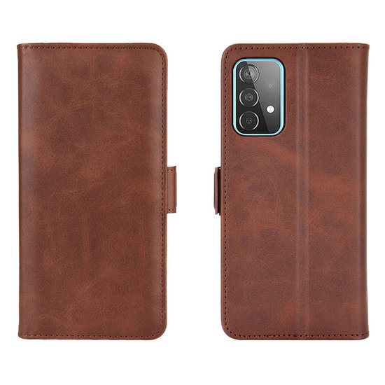 Samsung Galaxy A52 / A52s Hoesje - MobyDefend Luxe Wallet Book Case (Sluiting Zijkant) - Bruin