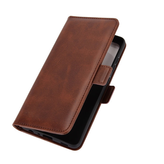 Samsung Galaxy A52 / A52s Hoesje - MobyDefend Luxe Wallet Book Case (Sluiting Zijkant) - Bruin