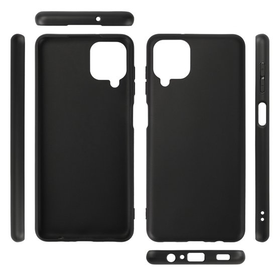Samsung Galaxy A12 / M12 Hoesje - MobyDefend TPU Backcover - Mat Zwart