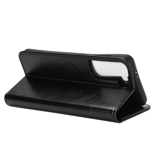 Samsung Galaxy S21 Hoesje - MobyDefend Wallet Book Case (Sluiting Achterkant) - Zwart