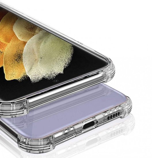 Samsung Galaxy S21 Hoesje - MobyDefend Transparante Shockproof TPU Backcover - Verstevigde Hoeken - Volledig Doorzichtig