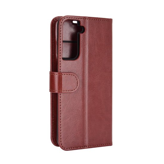 Samsung Galaxy S21 Ultra Hoesje - MobyDefend Wallet Book Case (Sluiting Achterkant) - Bruin