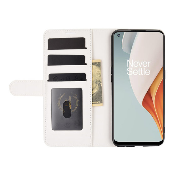 OnePlus Nord N100 hoesje, Wallet bookcase, Wit