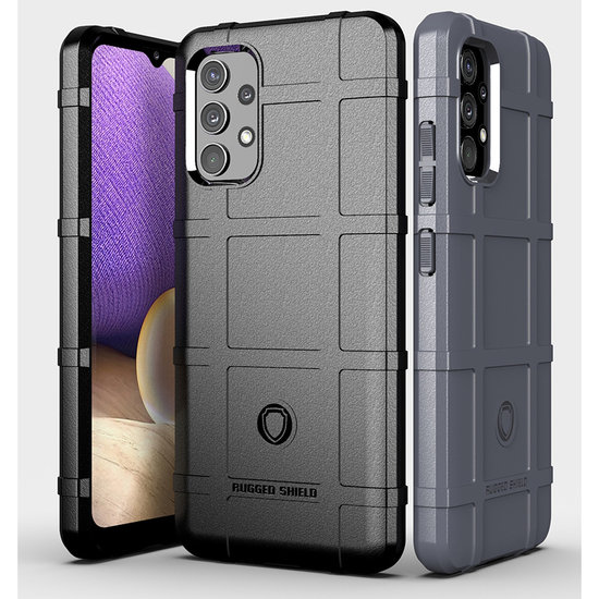 Samsung Galaxy A32 (4G) Hoesje - Mobydefend Rugged Shield TPU Backcover - Zwart