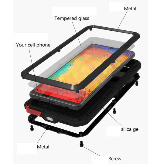 Samsung Galaxy A42 Hoes - Love Mei Metalen Case - Extreme Protection - Groen