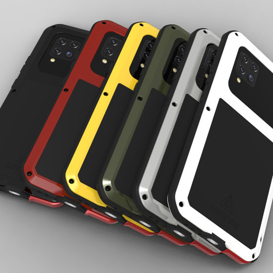 Samsung Galaxy A42 Hoes - Love Mei Metalen Case - Extreme Protection - Groen
